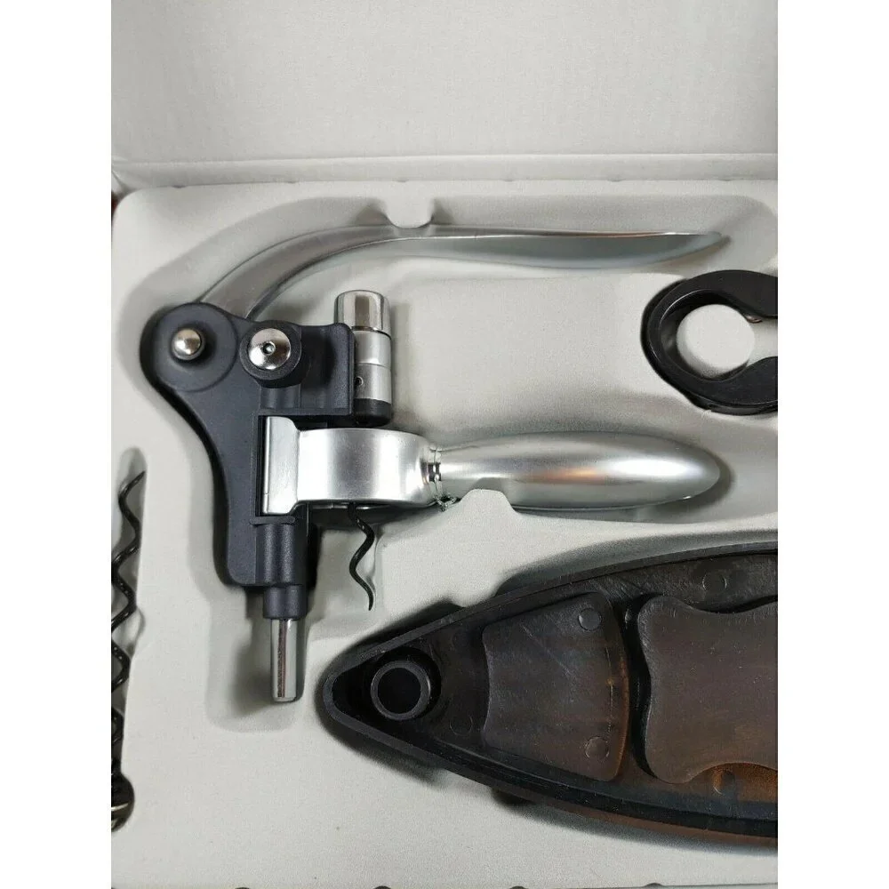 Wine Opening Kit 01-y1144 Corkscrew Foil Cutter Metal Mounted Corkscrew